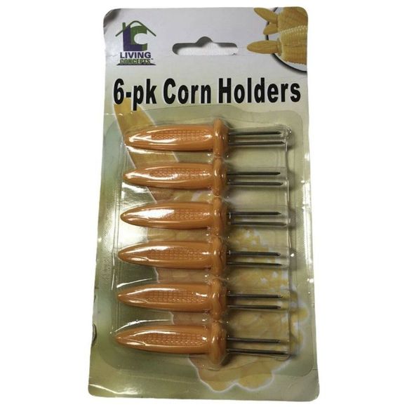 LIVING CONCEPTS 6-PK Corn Holders/Skewers - Picture 1 of 12